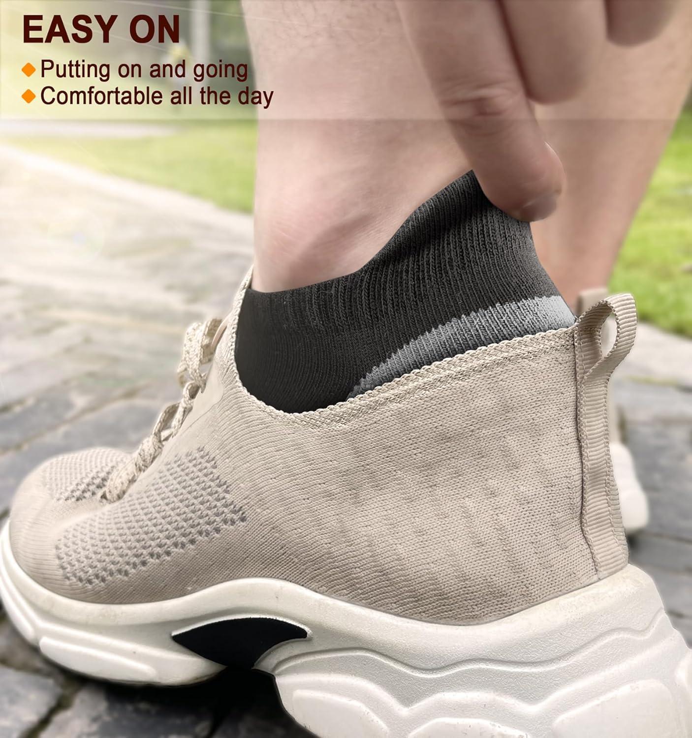 image:imageBULLIANT Socks For Women 6PairsWomens Athletic Ankle Socks No Show Cushioned for Walking RunningCompression Arch Support6pairsblackWhite4777