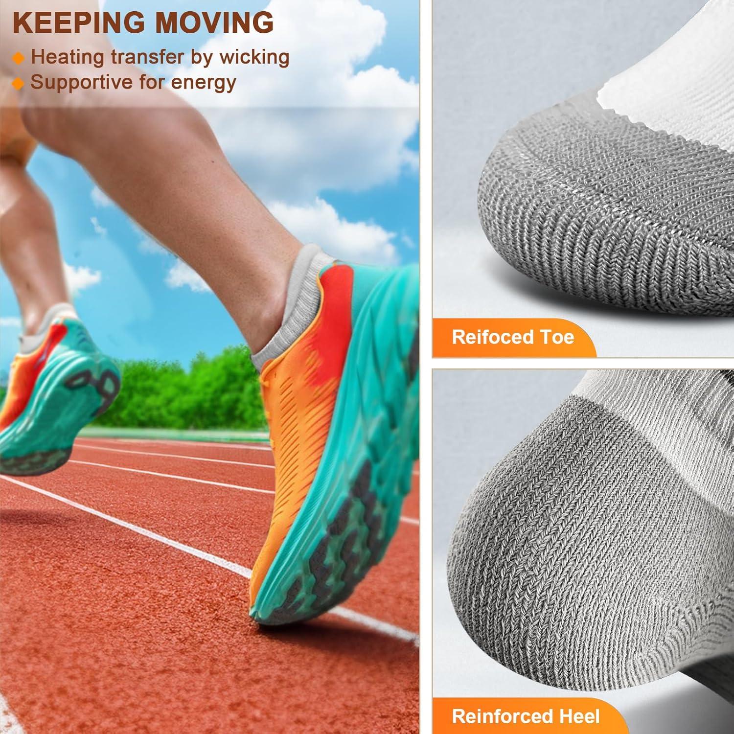 image:imageBULLIANT Socks For Women 6PairsWomens Athletic Ankle Socks No Show Cushioned for Walking RunningCompression Arch Support6pairsblackWhite4777