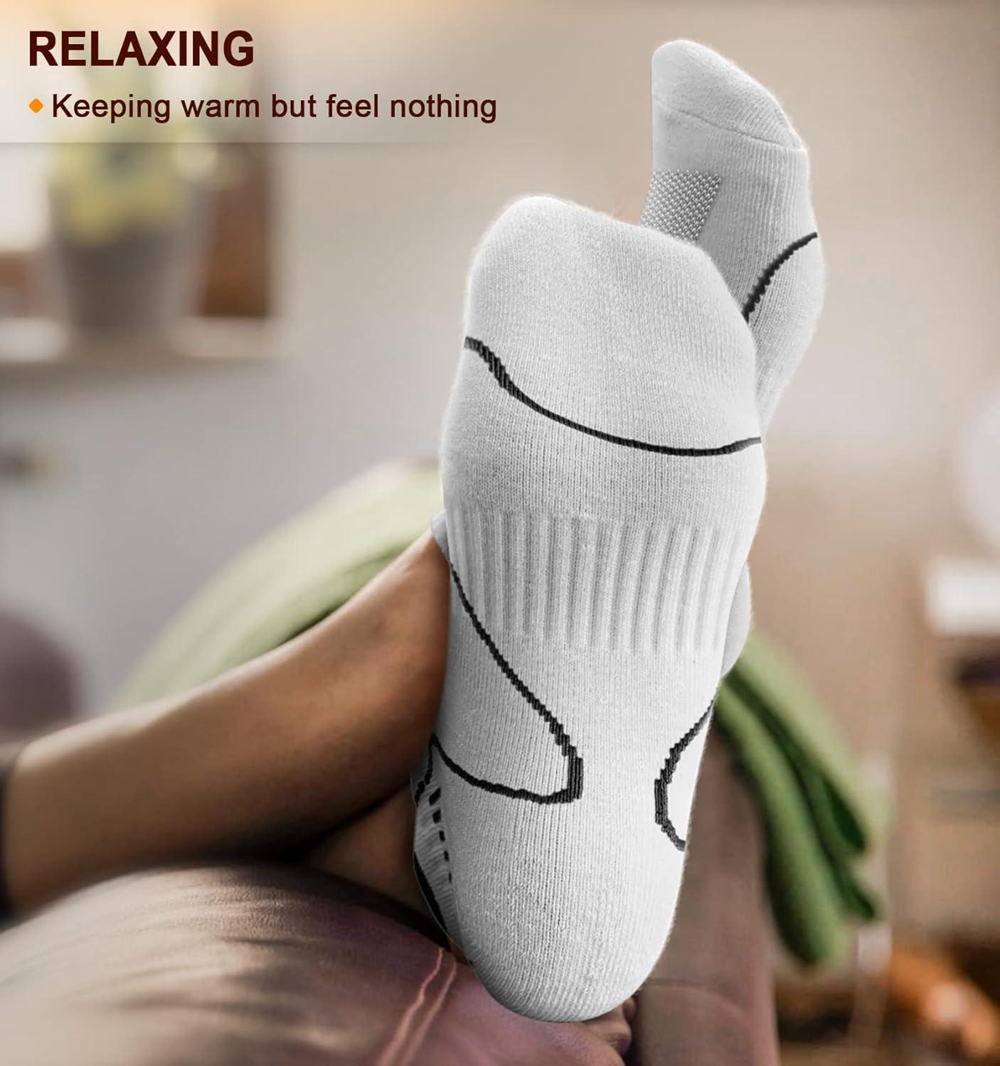 image:imageBULLIANT Socks For Women 6PairsWomens Athletic Ankle Socks No Show Cushioned for Walking RunningCompression Arch Support6pairswhite 2572