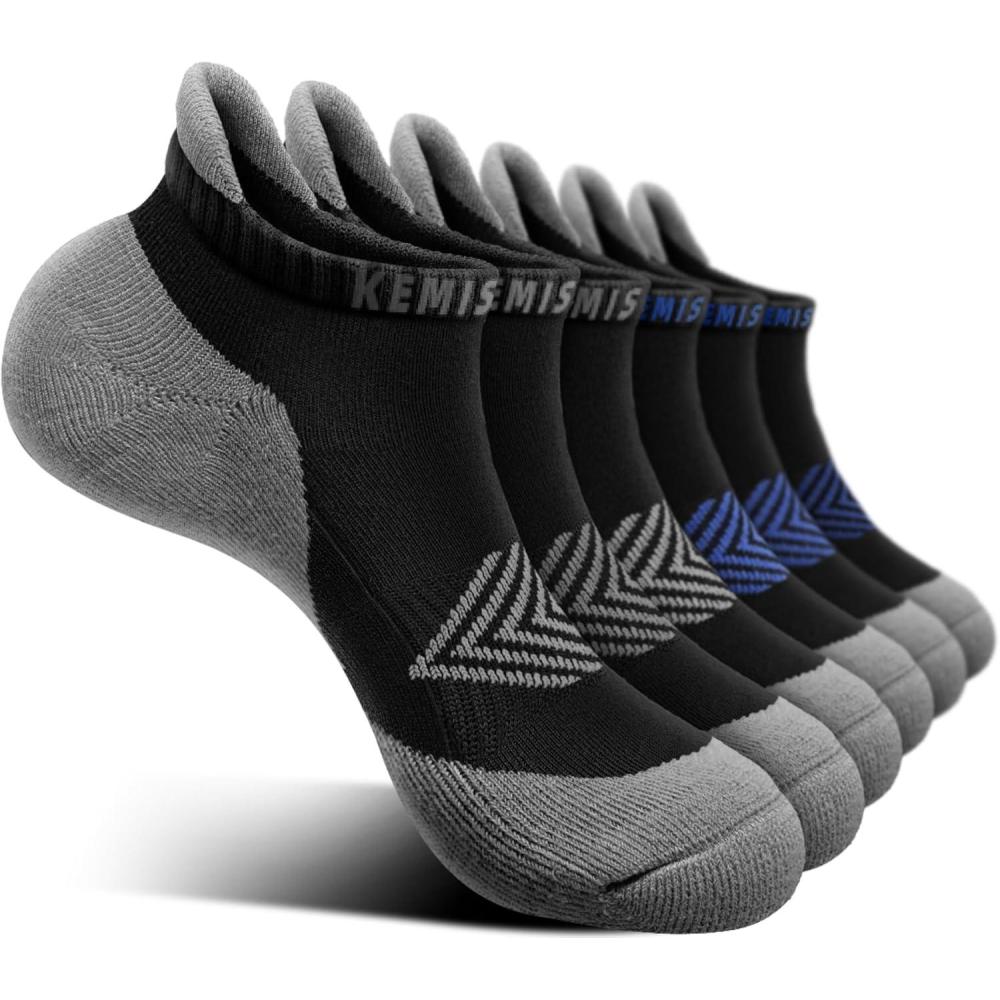 image:imageBULLIANT Socks For Women 6PairsWomens Athletic Ankle Socks No Show Cushioned for Walking RunningCompression Arch Support6pairsblack4770