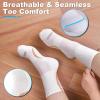BULLIANT Boys Socks Compression Athletic Crew Socks Cushioned Running Arch Support 4 Pairs for 4-12 Years(4pairs-white8443)