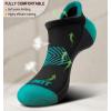 BULLIANT Socks For Women 6Pairs-Womens Athletic Ankle Socks No Show Cushioned for Walking Running-Compression Arch Support(6 Pairs-black 2082)