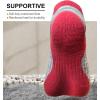 BULLIANT Socks For Women 6Pairs-Womens Athletic Ankle Socks No Show Cushioned for Walking Running-Compression Arch Support(6 Pairs-dark Gray 2083)
