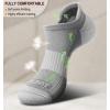 BULLIANT Socks For Women 6Pairs-Womens Athletic Ankle Socks No Show Cushioned for Walking Running-Compression Arch Support(6 Pairs-light Gray1847)