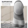 BULLIANT Socks For Women 6Pairs-Womens Athletic Ankle Socks No Show Cushioned for Walking Running-Compression Arch Support(6 Pairs-light Gray1847)