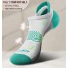 BULLIANT Socks For Women 6Pairs-Womens Athletic Ankle Socks No Show Cushioned for Walking Running-Compression Arch Support(6 Pairs-white 2081)