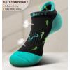 BULLIANT Socks For Women 6Pairs-Womens Athletic Ankle Socks No Show Cushioned for Walking Running-Compression Arch Support(6pairs-black2084)