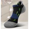 BULLIANT Socks For Women 6Pairs-Womens Athletic Ankle Socks No Show Cushioned for Walking Running-Compression Arch Support(6pairs-black4770)