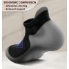 BULLIANT Socks For Women 6Pairs-Womens Athletic Ankle Socks No Show Cushioned for Walking Running-Compression Arch Support(6pairs-black4770)