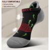 BULLIANT Socks For Women 6Pairs-Womens Athletic Ankle Socks No Show Cushioned for Walking Running-Compression Arch Support(6pairs-black4771)