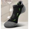 BULLIANT Socks For Women 6Pairs-Womens Athletic Ankle Socks No Show Cushioned for Walking Running-Compression Arch Support(6pairs-black/Dark Gray2985)