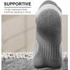 BULLIANT Socks For Women 6Pairs-Womens Athletic Ankle Socks No Show Cushioned for Walking Running-Compression Arch Support(6pairs-black/White4777)