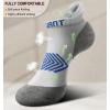 BULLIANT Socks For Women 6Pairs-Womens Athletic Ankle Socks No Show Cushioned for Walking Running-Compression Arch Support(6pairs-black/White4777)