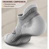 BULLIANT Socks For Women 6Pairs-Womens Athletic Ankle Socks No Show Cushioned for Walking Running-Compression Arch Support(6pairs-gray 6 Color Mixed2984)