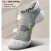 BULLIANT Socks For Women 6Pairs-Womens Athletic Ankle Socks No Show Cushioned for Walking Running-Compression Arch Support(6pairs-gray 6 Color Mixed2984)