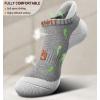 BULLIANT Socks For Women 6Pairs-Womens Athletic Ankle Socks No Show Cushioned for Walking Running-Compression Arch Support(6pairs-gray Heather /Orange Yellow2990)