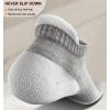 BULLIANT Socks For Women 6Pairs-Womens Athletic Ankle Socks No Show Cushioned for Walking Running-Compression Arch Support(6pairs-gray Heather /Rose Red2989)