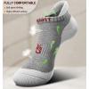 BULLIANT Socks For Women 6Pairs-Womens Athletic Ankle Socks No Show Cushioned for Walking Running-Compression Arch Support(6pairs-gray Heather /Rose Red2989)