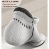 BULLIANT Socks For Women 6Pairs-Womens Athletic Ankle Socks No Show Cushioned for Walking Running-Compression Arch Support(6pairs-white 2572)