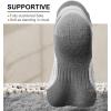 BULLIANT Socks For Women 6Pairs-Womens Athletic Ankle Socks No Show Cushioned for Walking Running-Compression Arch Support(6pairs-white /Orange Yellow2983)