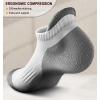 BULLIANT Socks For Women 6Pairs-Womens Athletic Ankle Socks No Show Cushioned for Walking Running-Compression Arch Support(6pairs-white /Orange Yellow2983)