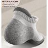 BULLIANT Socks For Women 6Pairs-Womens Athletic Ankle Socks No Show Cushioned for Walking Running-Compression Arch Support(6pairs-white /Orange Yellow2988)
