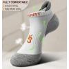 BULLIANT Socks For Women 6Pairs-Womens Athletic Ankle Socks No Show Cushioned for Walking Running-Compression Arch Support(6pairs-white /Orange Yellow2988)