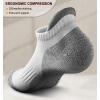 BULLIANT Socks For Women 6Pairs-Womens Athletic Ankle Socks No Show Cushioned for Walking Running-Compression Arch Support(6pairs-white /Orange Yellow2988)