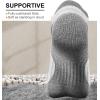 BULLIANT Socks For Women 6Pairs-Womens Athletic Ankle Socks No Show Cushioned for Walking Running-Compression Arch Support(6pairs-white /Orange Yellow2988)