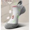 BULLIANT Socks For Women 6Pairs-Womens Athletic Ankle Socks No Show Cushioned for Walking Running-Compression Arch Support(6pairs-white /Rose Red2987)