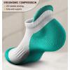 BULLIANT Socks For Women 6Pairs-Womens Athletic Ankle Socks No Show Cushioned for Walking Running-Compression Arch Support(6pairs-white2085)