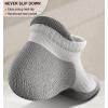 BULLIANT Socks For Women 6Pairs-Womens Athletic Ankle Socks No Show Cushioned for Walking Running-Compression Arch Support(6pairs-white/Dark Grey2294)
