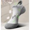 BULLIANT Socks For Women 6Pairs-Womens Athletic Ankle Socks No Show Cushioned for Walking Running-Compression Arch Support(6pairs-white/Dark Grey2294)