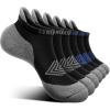 BULLIANT Socks For Women 6Pairs-Womens Athletic Ankle Socks No Show Cushioned for Walking Running-Compression Arch Support(6pairs-black4770)
