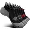 BULLIANT Socks For Women 6Pairs-Womens Athletic Ankle Socks No Show Cushioned for Walking Running-Compression Arch Support(6pairs-black4771)