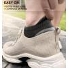 BULLIANT Men Ankle Socks Multi Pack,Athletic Running Socks Breathable Wicking Cushioned Footbed Arch Supportive(4pairs-black4437)