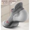 BULLIANT Men Ankle Socks Multi Pack,Athletic Running Socks Breathable Wicking Cushioned Footbed Arch Supportive(4pairs-gray Heather 4439)
