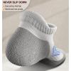 BULLIANT Men Ankle Socks Multi Pack,Athletic Running Socks Breathable Wicking Cushioned Footbed Arch Supportive(4pairs-white4438)