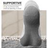 BULLIANT Men Ankle Socks Multi Pack,Athletic Running Socks Breathable Wicking Cushioned Footbed Arch Supportive(4pairs-white4438)