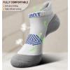 BULLIANT Men Ankle Socks Multi Pack,Athletic Running Socks Breathable Wicking Cushioned Footbed Arch Supportive(4pairs-white4438)