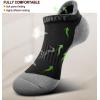 BULLIANT Men Ankle Socks Multi Pack,Athletic Running Socks Breathable Wicking Cushioned Footbed Arch Supportive(6pairs-black 6 Color Mixed4809)