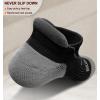 BULLIANT Men Ankle Socks Multi Pack,Athletic Running Socks Breathable Wicking Cushioned Footbed Arch Supportive(6pairs-black4313)