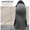 BULLIANT Men Ankle Socks Multi Pack,Athletic Running Socks Breathable Wicking Cushioned Footbed Arch Supportive(6pairs-black4313)