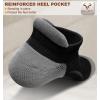 BULLIANT Men Ankle Socks Multi Pack,Athletic Running Socks Breathable Wicking Cushioned Footbed Arch Supportive(6pairs-black6467)