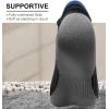 BULLIANT Men Ankle Socks Multi Pack,Athletic Running Socks Breathable Wicking Cushioned Footbed Arch Supportive(6pairs-black/Gray Heather 4317)