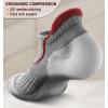 BULLIANT Men Ankle Socks Multi Pack,Athletic Running Socks Breathable Wicking Cushioned Footbed Arch Supportive(6pairs-gray Heather 4315)