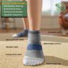 BULLIANT Men Ankle Socks Multi Pack,Athletic Running Socks Breathable Wicking Cushioned Footbed Arch Supportive(6pairs-gray Heather 7793)