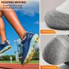 BULLIANT Men Ankle Socks Multi Pack,Athletic Running Socks Breathable Wicking Cushioned Footbed Arch Supportive(6pairs-white 6 Color Mixed4810)