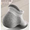 BULLIANT Men Ankle Socks Multi Pack,Athletic Running Socks Breathable Wicking Cushioned Footbed Arch Supportive(6pairs-white 6 Color Mixed4810)