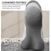 BULLIANT Men Ankle Socks Multi Pack,Athletic Running Socks Breathable Wicking Cushioned Footbed Arch Supportive(6pairs-white6468)